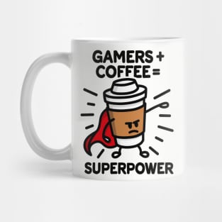 Gamers + coffee = superpower - superhero - hero Mug